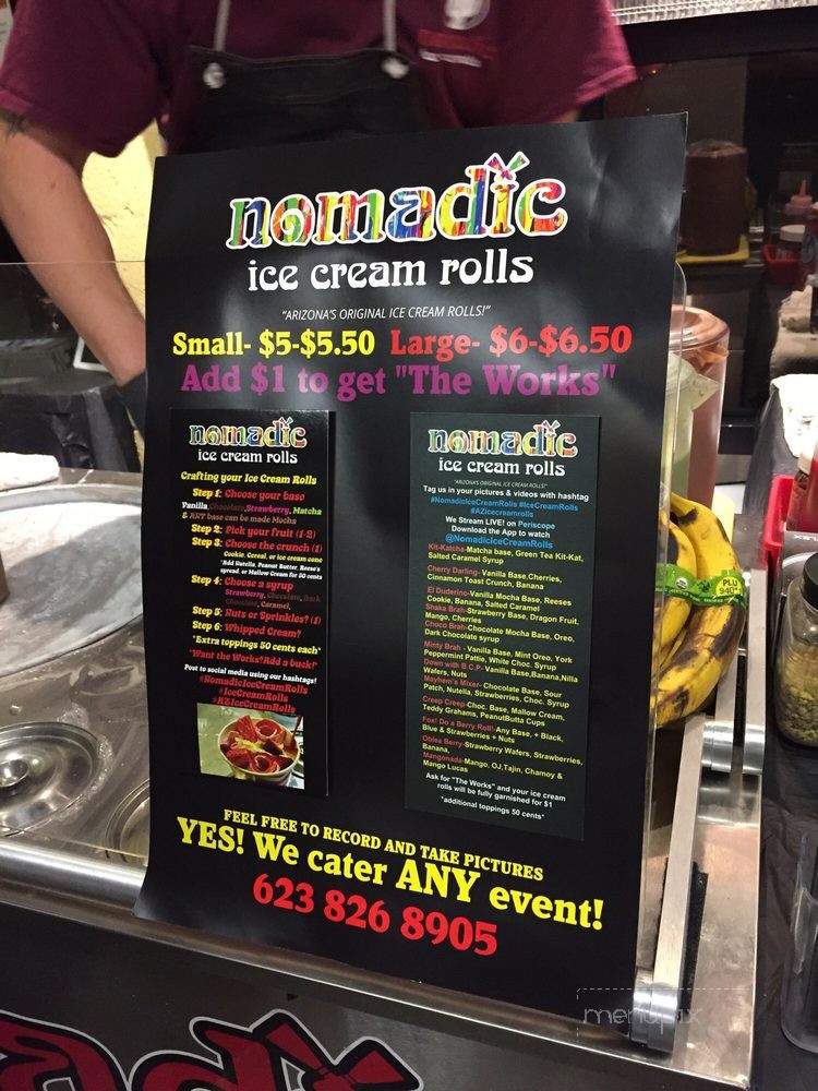 /28560787/Nomadic-Ice-Cream-Rolls-El-Menu-Mirage-AZ - El Mirage, AZ