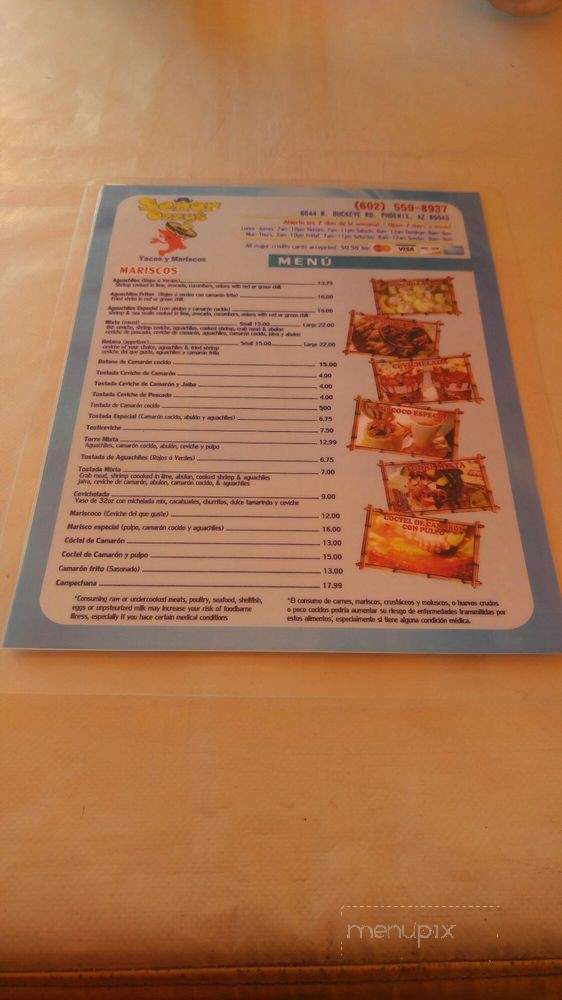 Senor Ozzy's Tacos Y Mariscos - Phoenix, AZ menu_pic