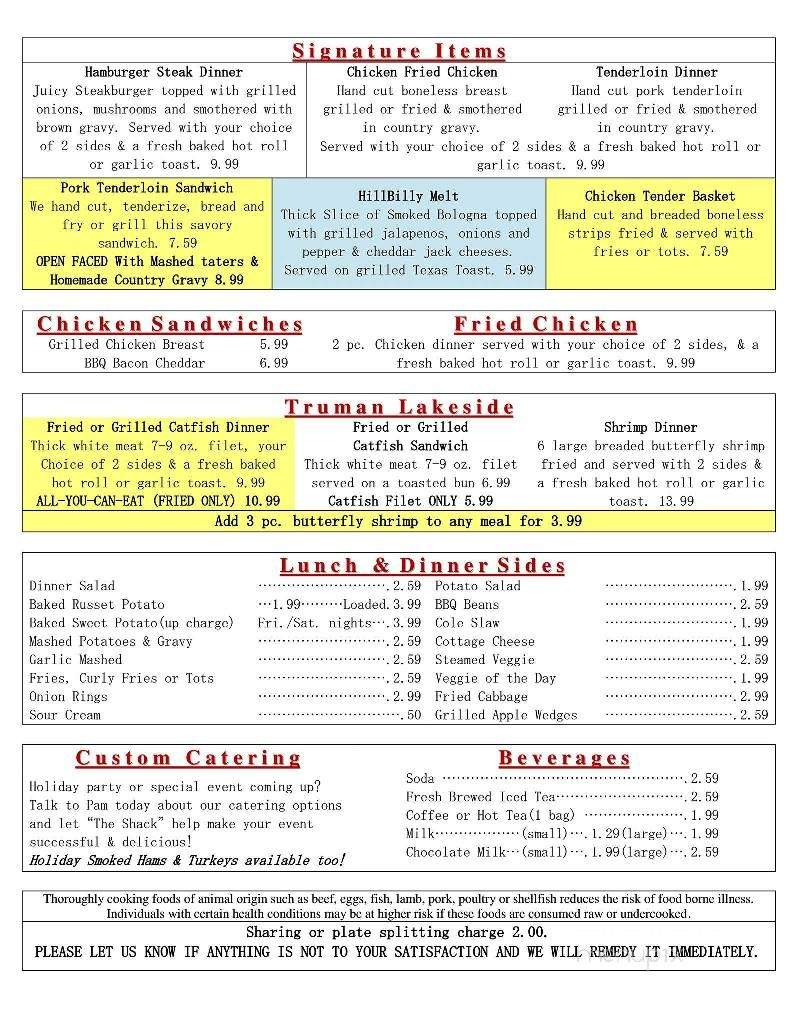 /28561258/The-Cook-Shack-BBQ-and-More-Menu-Osceola-MO - Osceola, MO