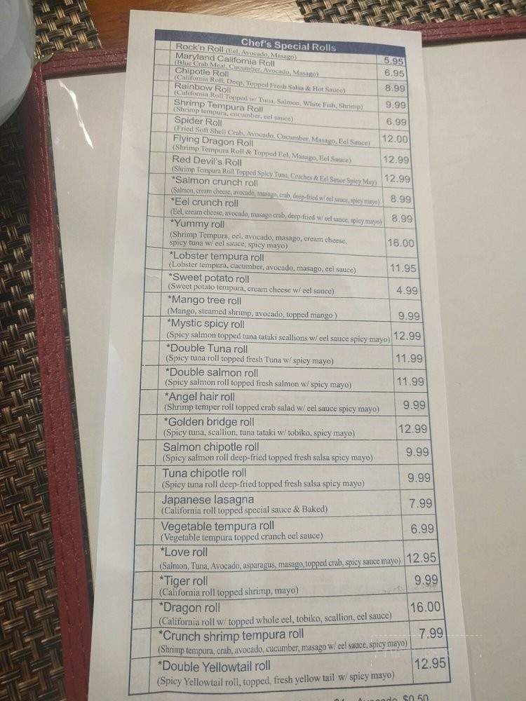 Maru Korean Cuisine & Sushi - Vienna, VA menu_pic