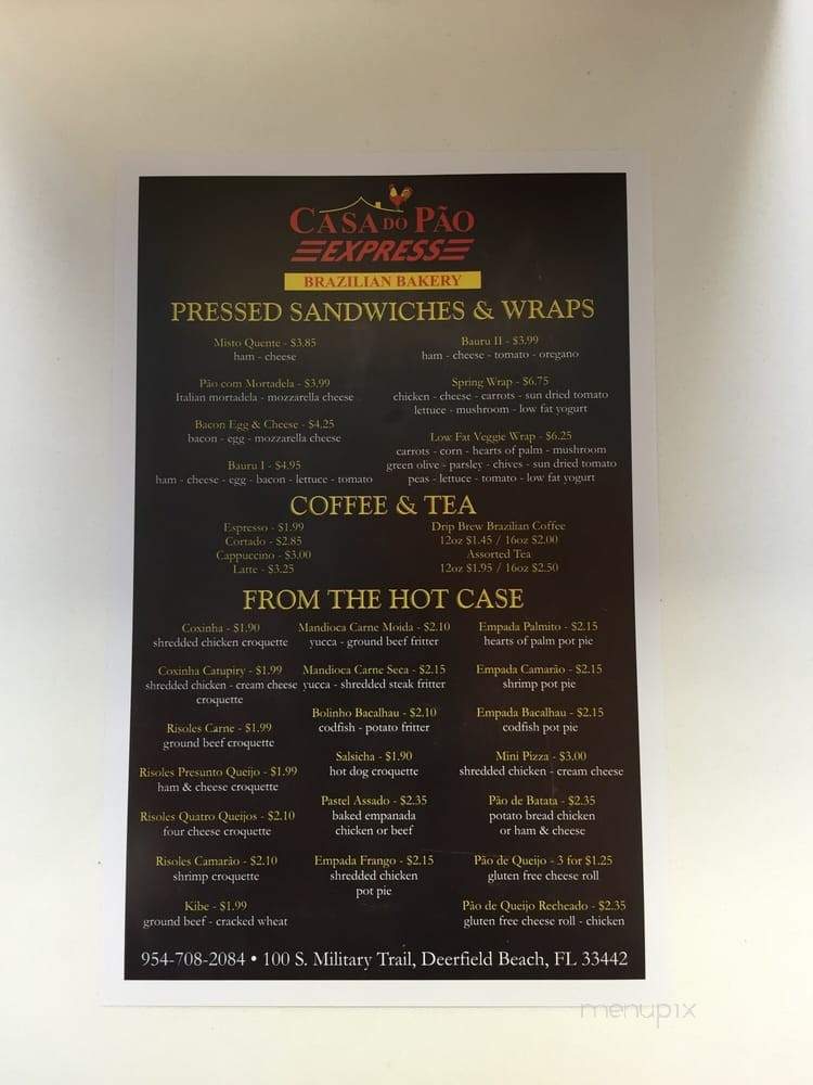 Casa Do Pao Express - Deerfield Beach, FL menu_pic