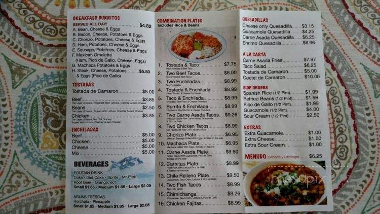 Gilberto's Tacos - Citrus Heights, CA menu_pic