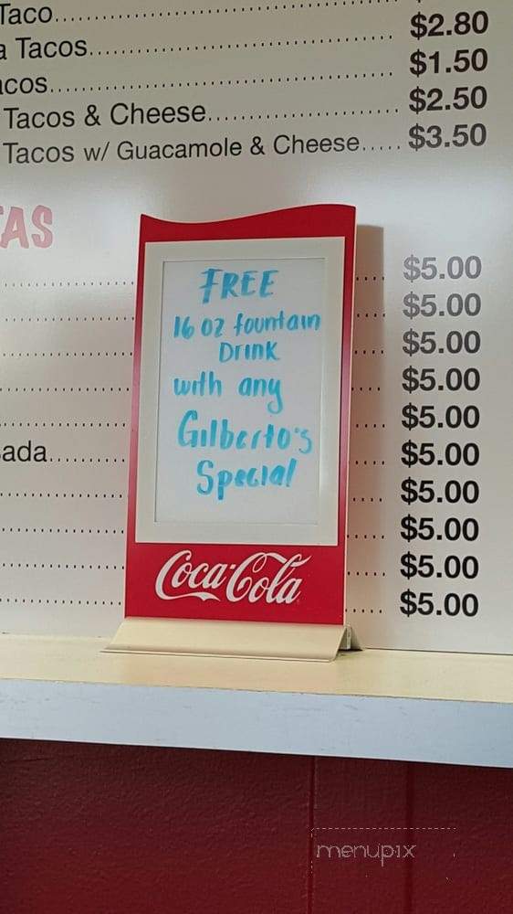 Gilberto's Tacos - Citrus Heights, CA menu_pic
