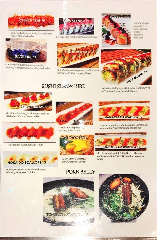 Nona Sushi - Fayetteville, NC menu_pic