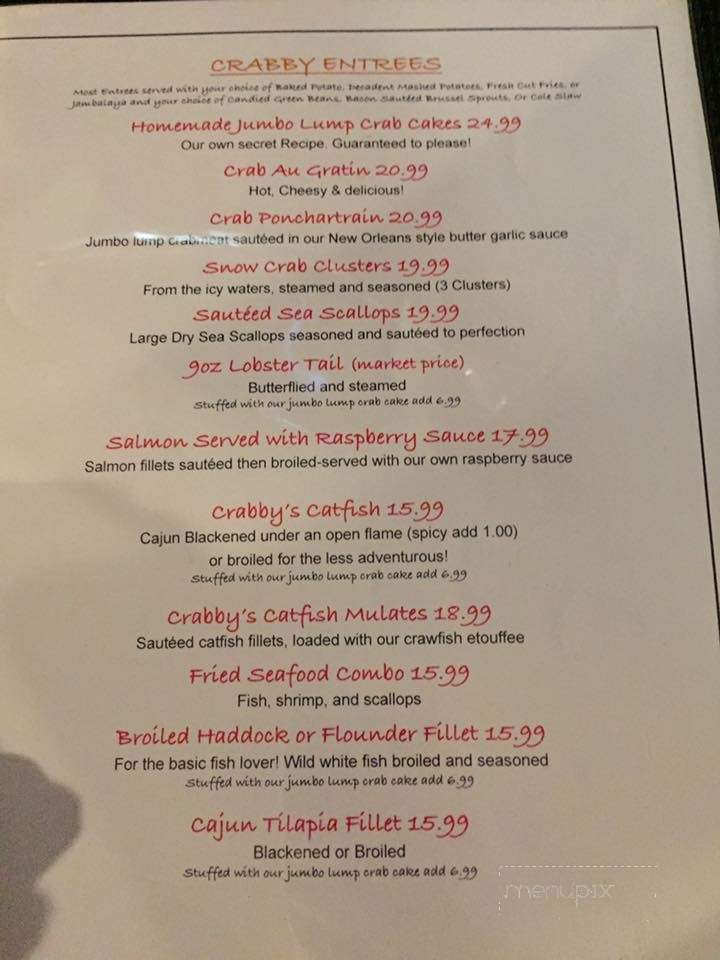 Crabby Ron's - Pub and Eatery - Dallas, PA menu_pic