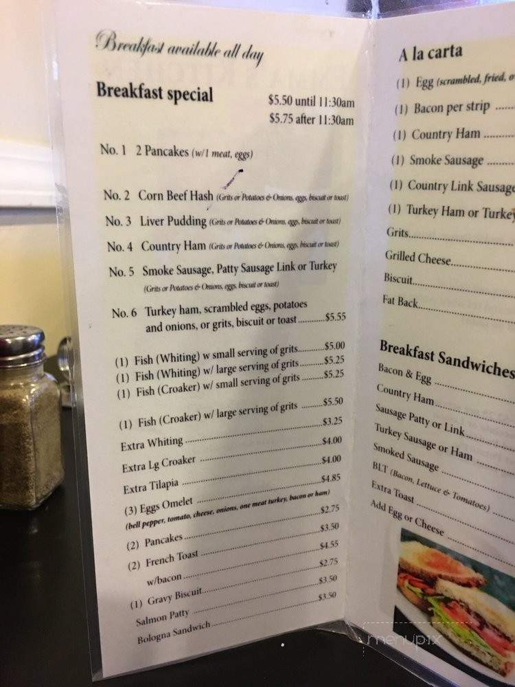 Emma's Kitchen - Fayetteville, NC menu_pic
