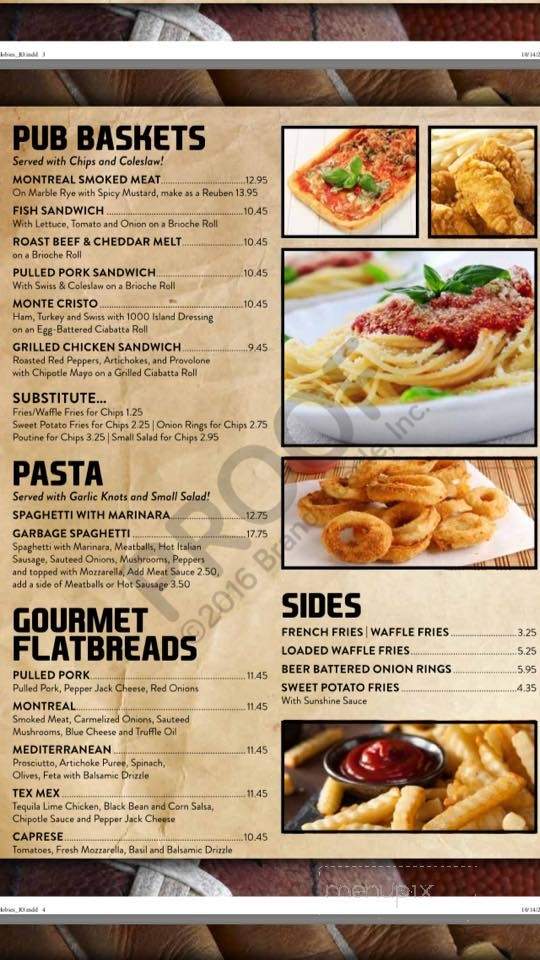 Hobis Sports Den - Plattsburgh, NY menu_pic