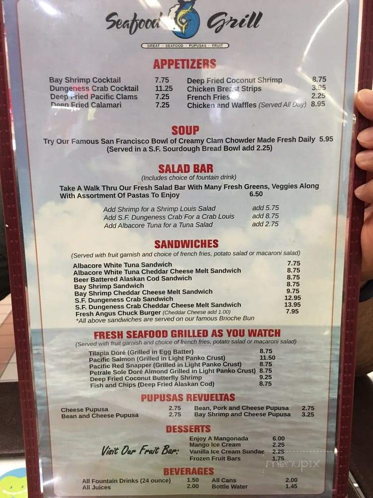 Seafood Grill - Hayward, CA menu_pic