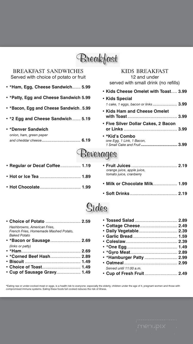 Nora's Family Restaurant - Marshfield, WI menu_pic