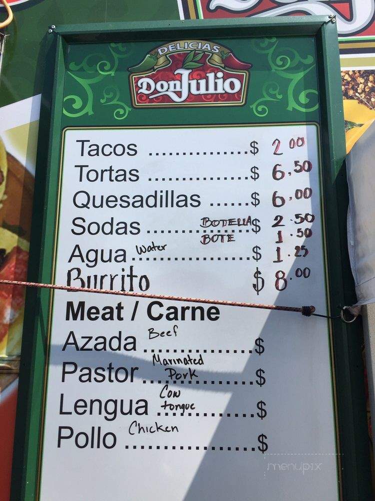 Delicias Don Julio - Los Gatos, CA menu_pic