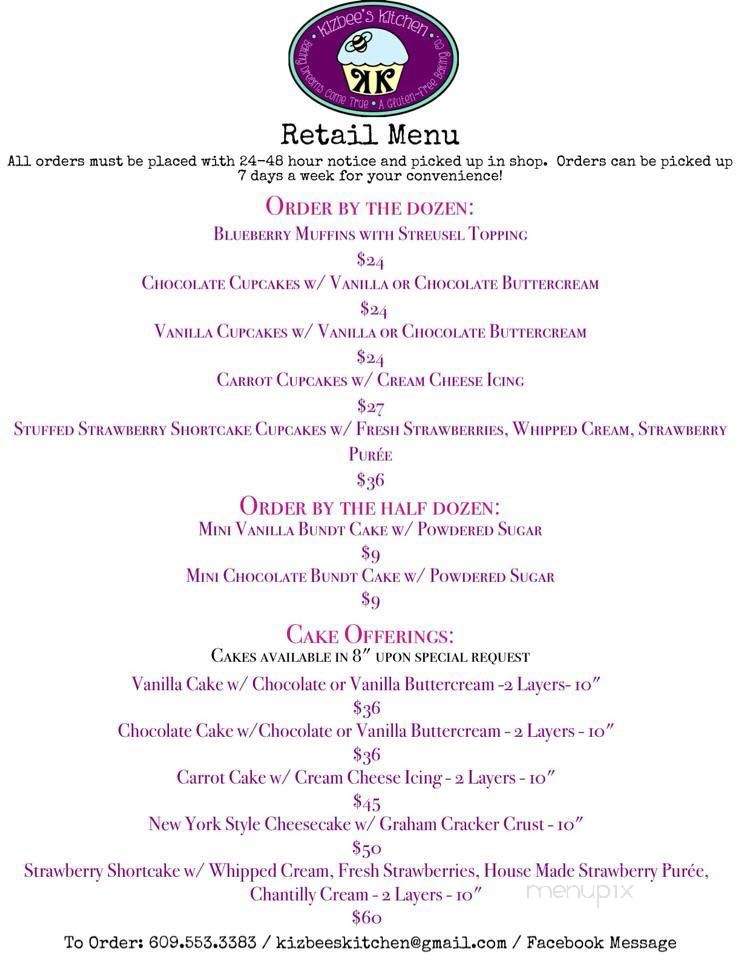 Kizbee's Kitchen - Egg Harbor City, NJ menu_pic