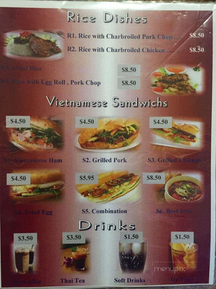 Asian Express Pho & Sandwich - Calexico, CA menu_pic