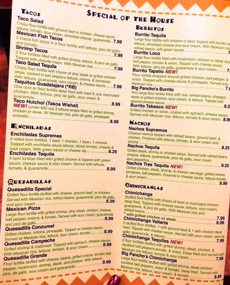 Taco Tequila's - Terre Haute, IN menu_pic