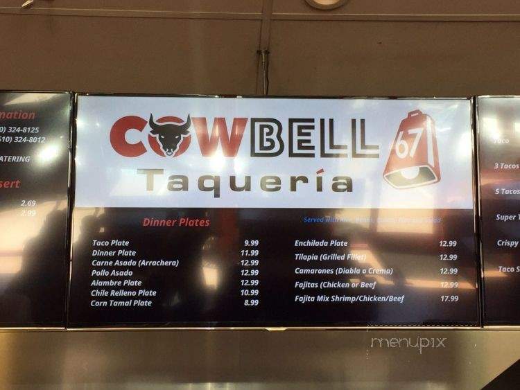 Cowbell Taqueria - Hayward, CA menu_pic