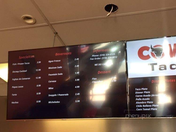 Cowbell Taqueria - Hayward, CA menu_pic