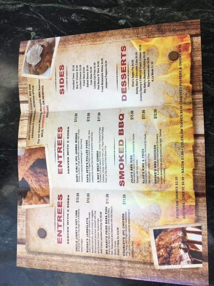 Memphis Southern Kitchen - Sacramento, CA menu_pic
