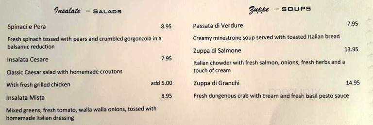 Il Paesano Ristorante Italiano - North Bend, WA menu_pic