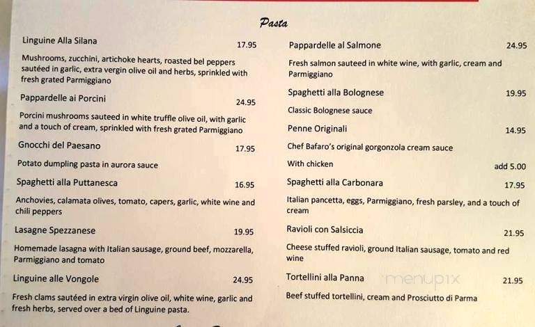 Il Paesano Ristorante Italiano - North Bend, WA menu_pic