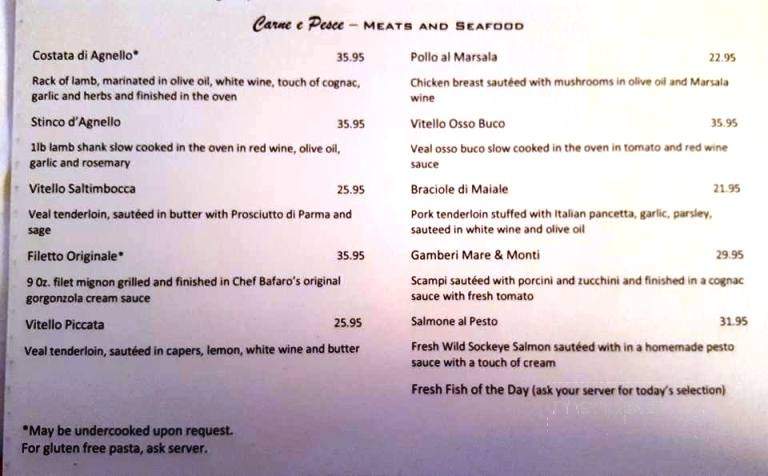 Il Paesano Ristorante Italiano - North Bend, WA menu_pic