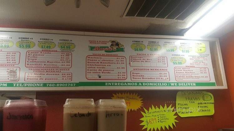 Maria's Restaurant - Calexico, CA menu_pic