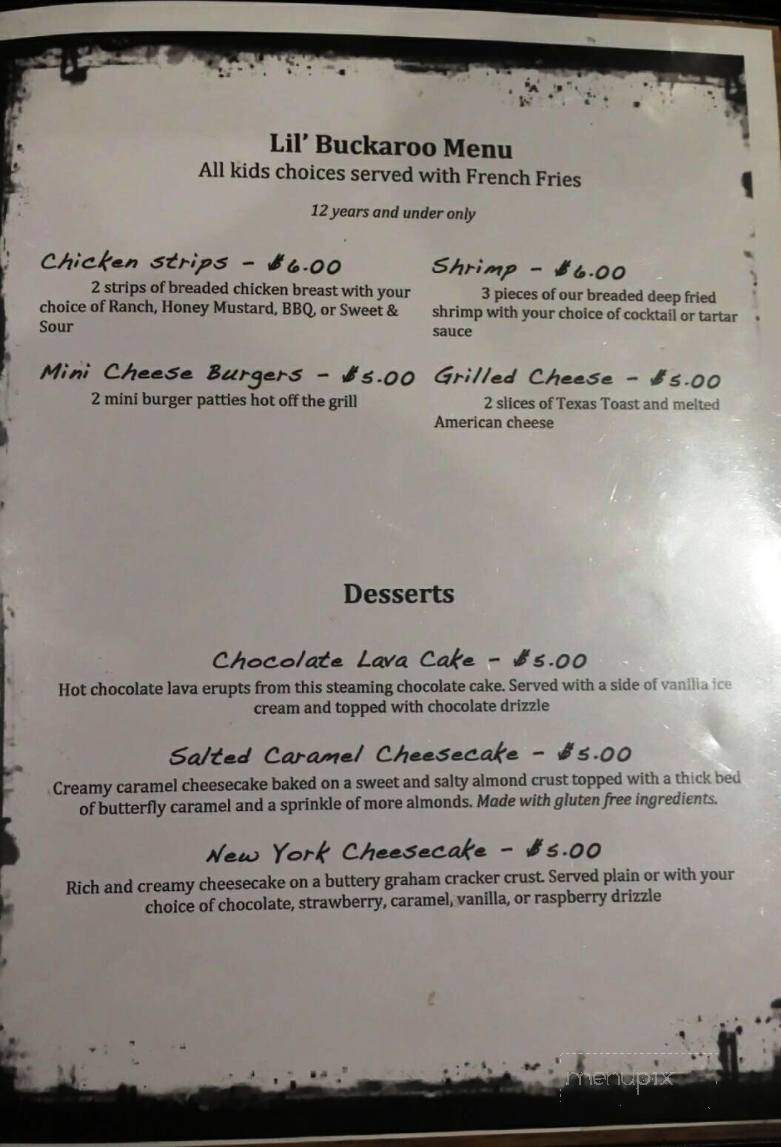 Silver Prairie Saloon - McLeod, ND menu_pic