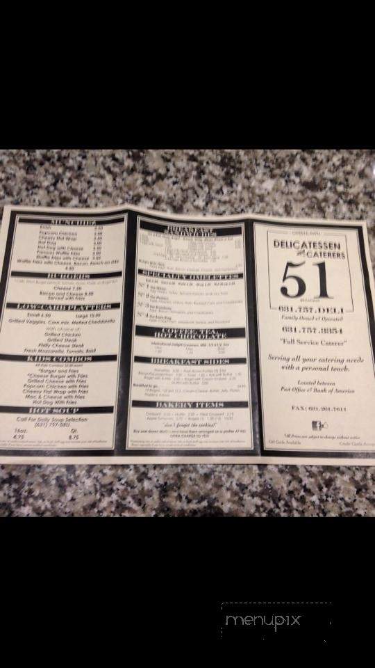 Deli 51 - Greenlawn, NY menu_pic
