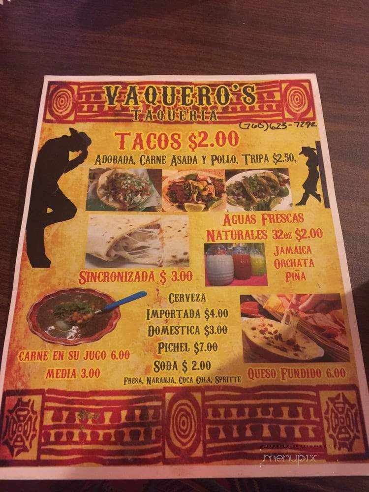 /28588983/Vaqueros-Taqueria-Menu-Brawley-CA - Brawley, CA