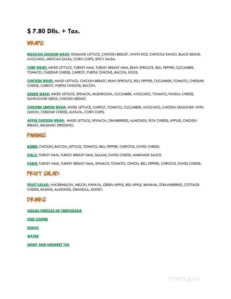 2GO Salads - Calexico, CA menu_pic