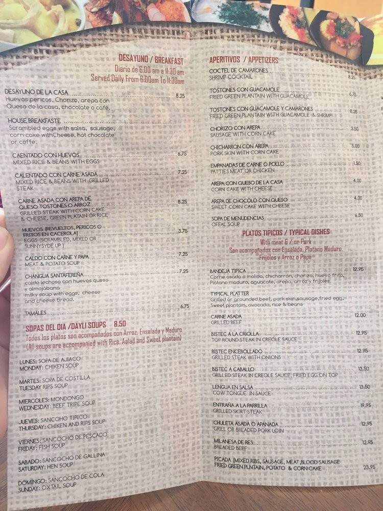 La Colombiana - Huntington Station, NY menu_pic