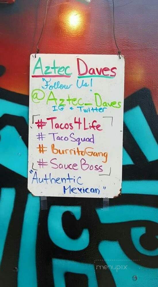 Aztec Daves - Chicago, IL menu_pic