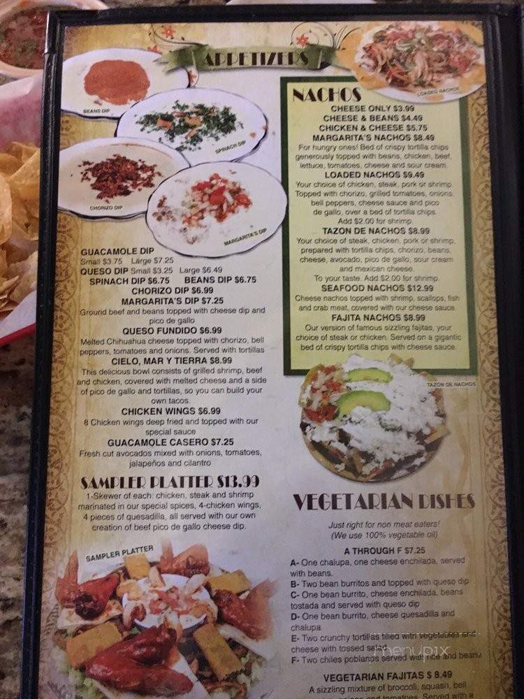 Margaritas - Covington, TN menu_pic