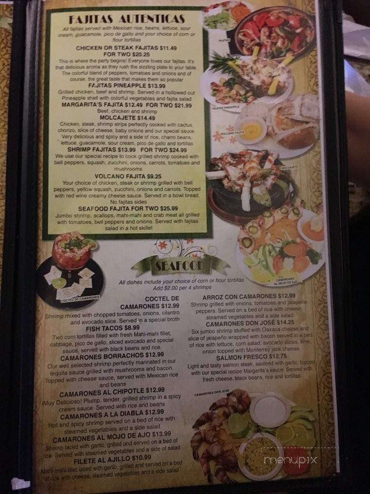 Margaritas - Covington, TN menu_pic