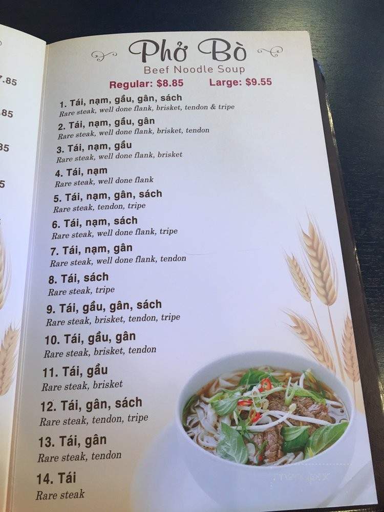 Pho VN Vietnamese Restaurant - Union City, CA menu_pic