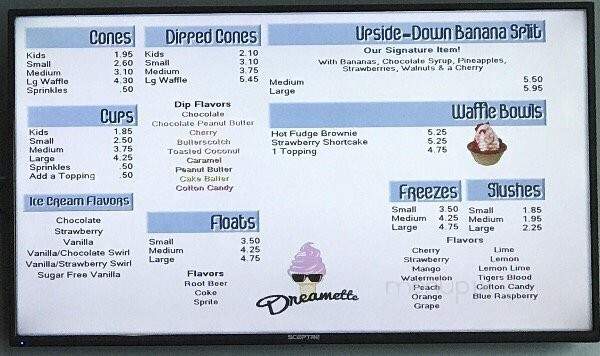The Dreamette - Neptune Beach, FL menu_pic