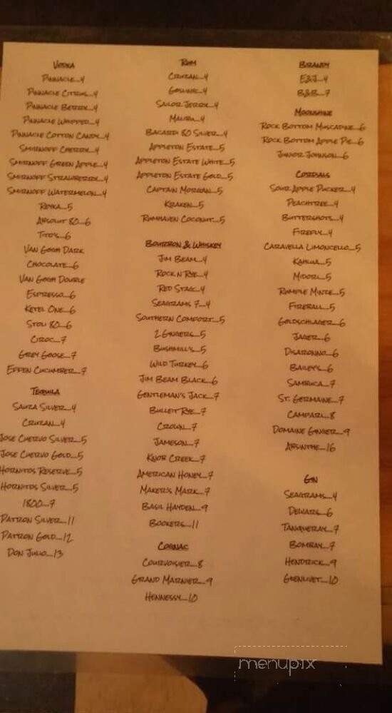 Mothers - Spartanburg, SC menu_pic