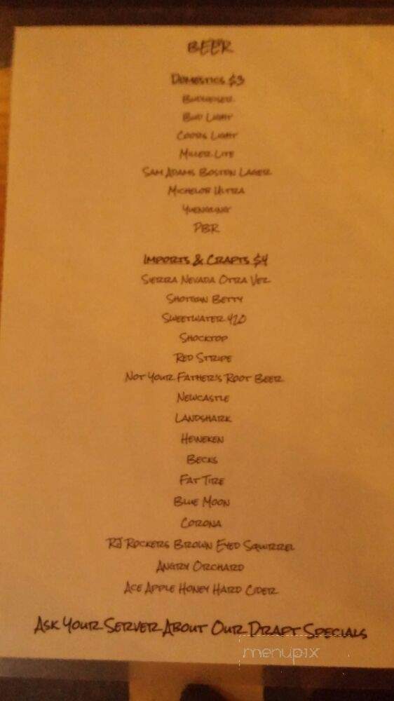 Mothers - Spartanburg, SC menu_pic