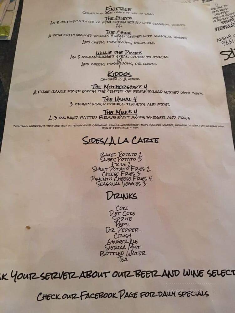 Mothers - Spartanburg, SC menu_pic