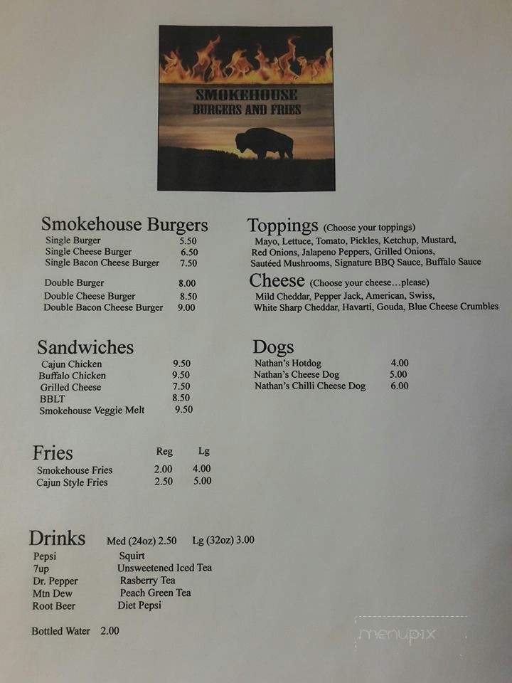 Smokehouse Burgers And Fries - Riverton, WY menu_pic