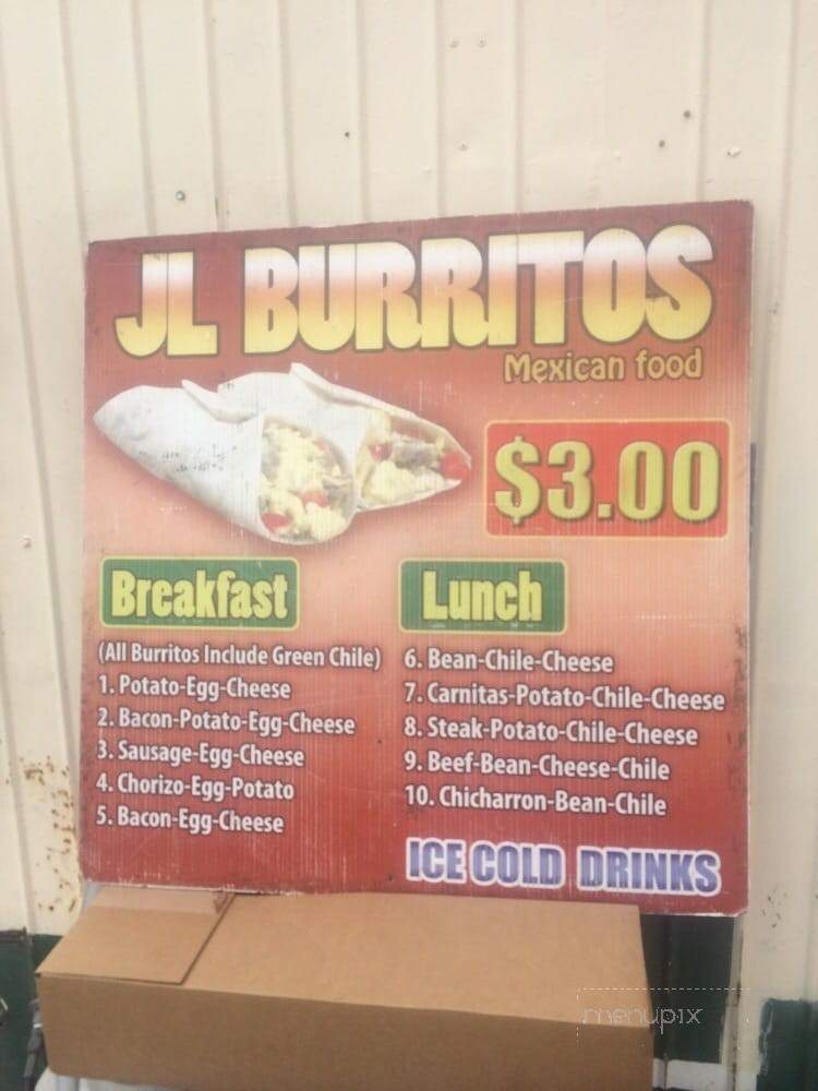 Jl Burritos - Denver, CO menu_pic