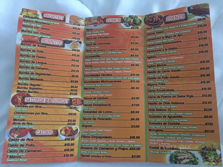 la carreta - Novato, CA menu_pic