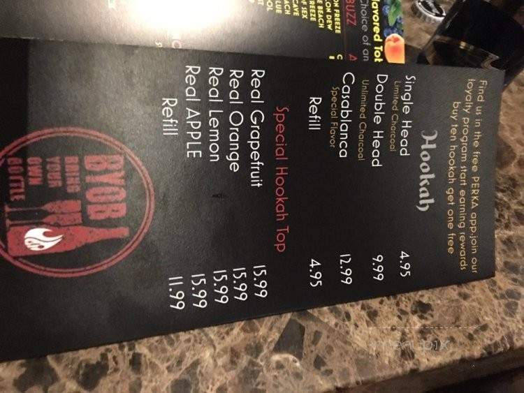 Casablanca Hookah Lounge - Mechanicsburg, PA menu_pic