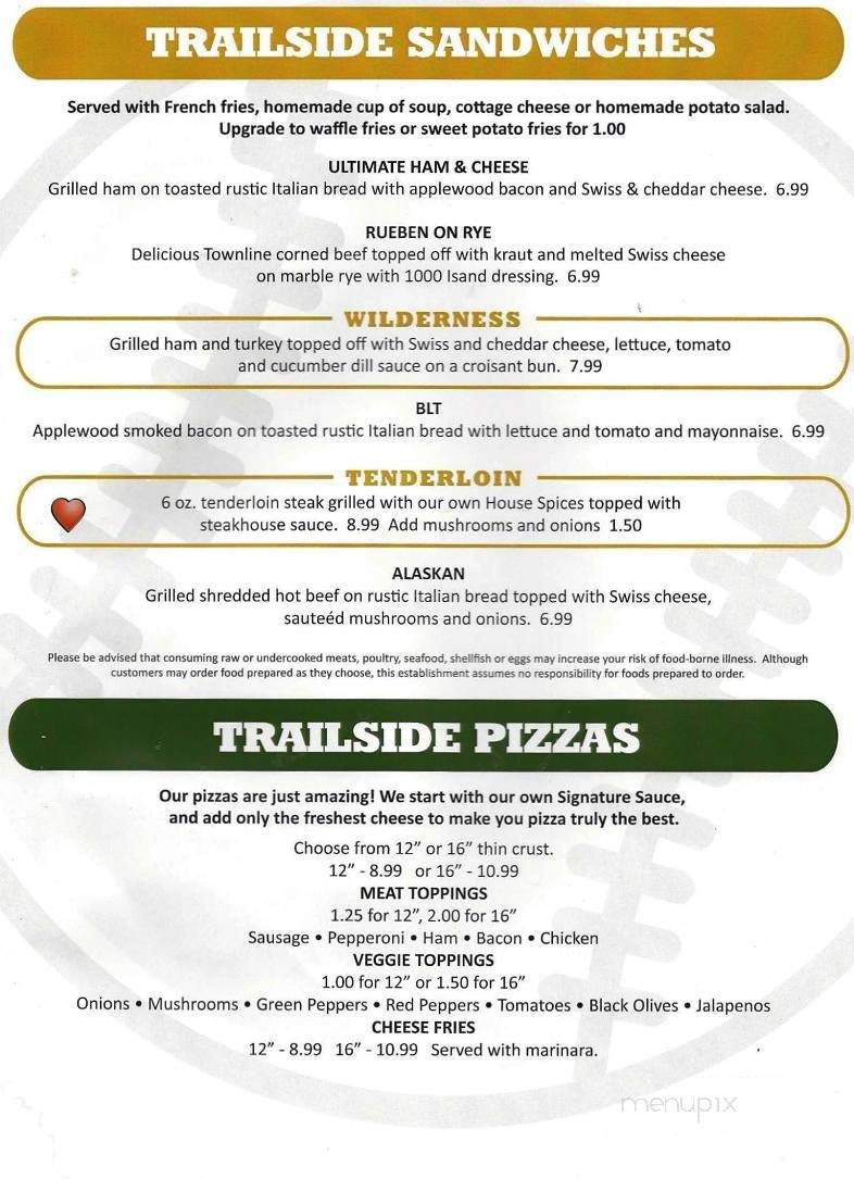 Trailside Sports Bar & Grill - Weston, WI menu_pic