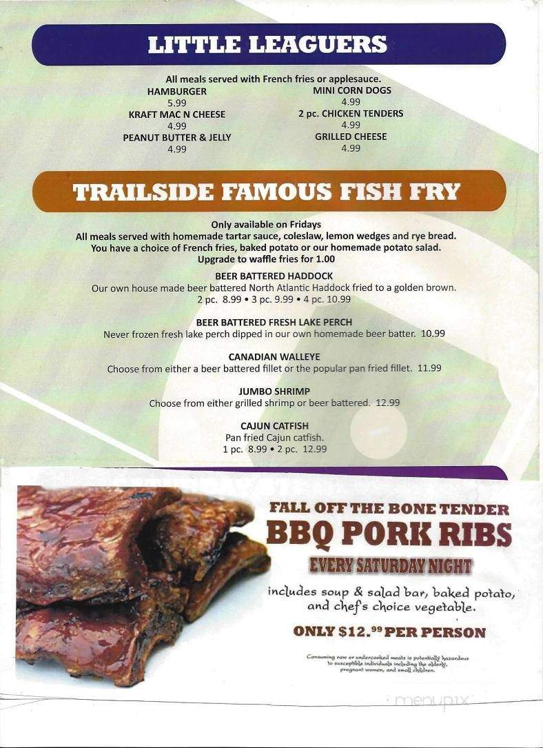 Trailside Sports Bar & Grill - Weston, WI menu_pic