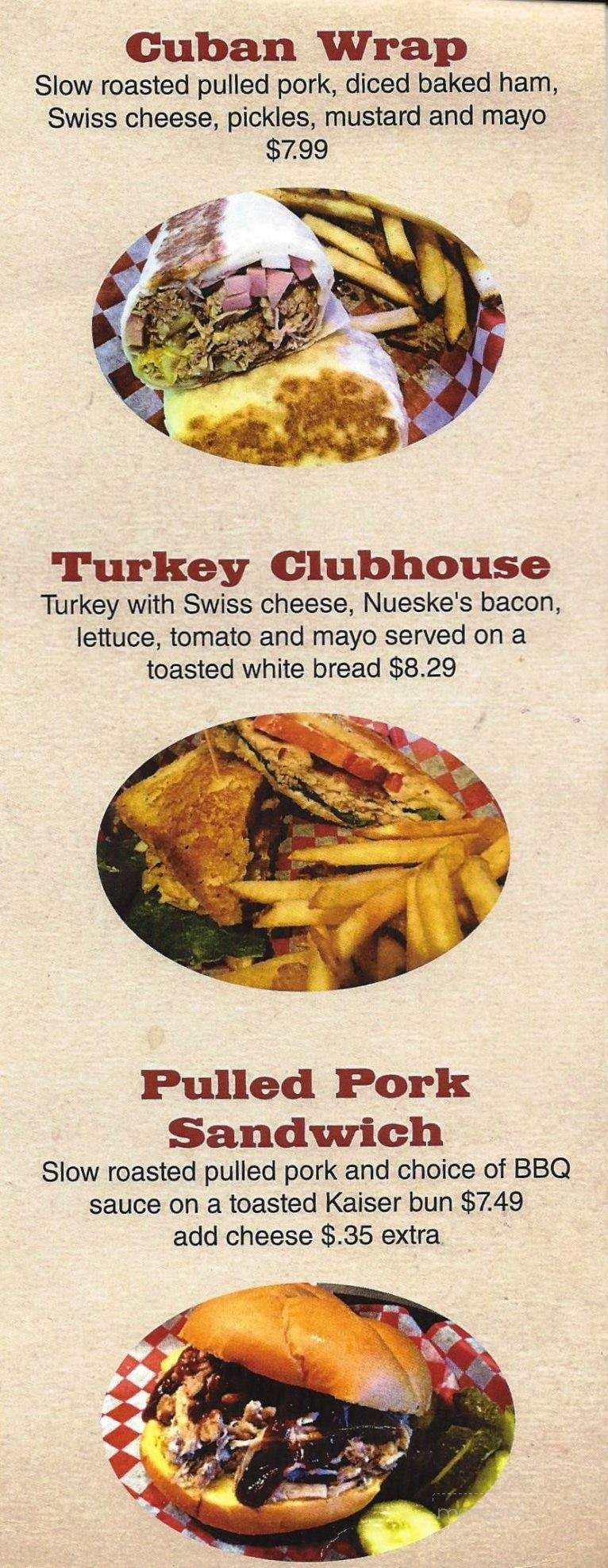 Trailside Sports Bar & Grill - Weston, WI menu_pic