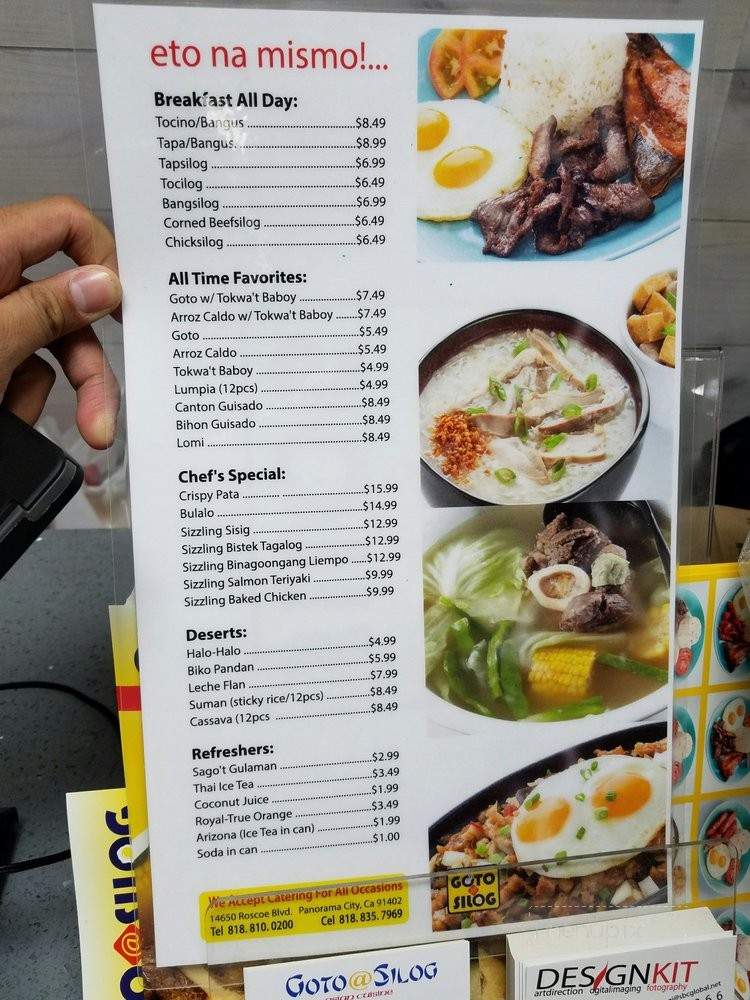 Goto @ Silog - Panorama City, CA menu_pic