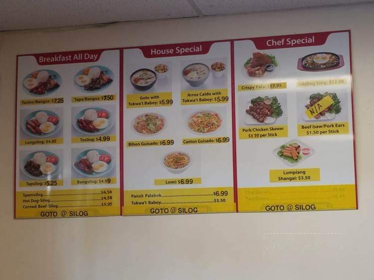 Goto @ Silog - Panorama City, CA menu_pic