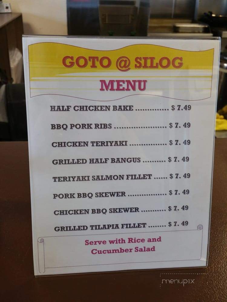 Goto @ Silog - Panorama City, CA menu_pic