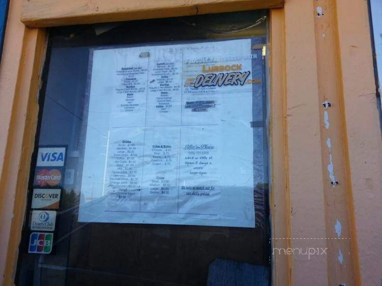 Lillie's Place - Lubbock, TX menu_pic
