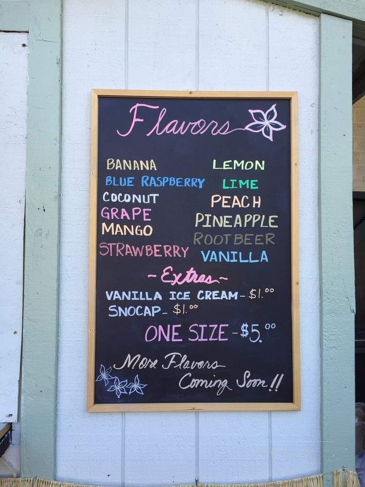 Da Shave Ice Shack - Maple Valley, WA menu_pic