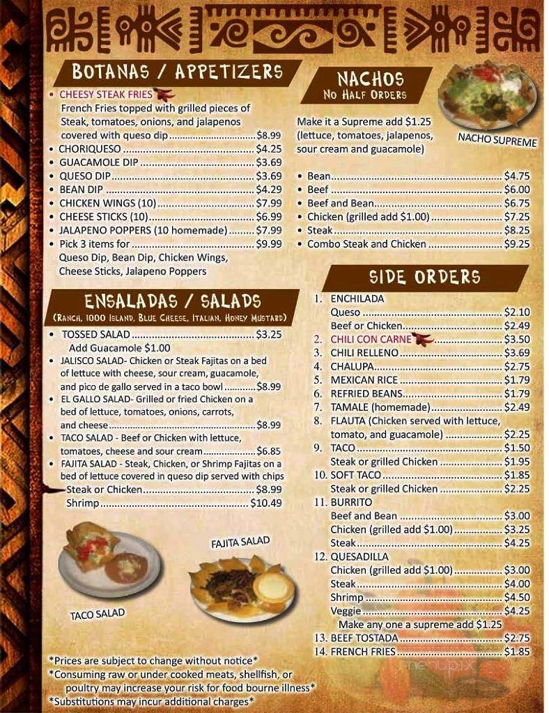 Javier's menu store